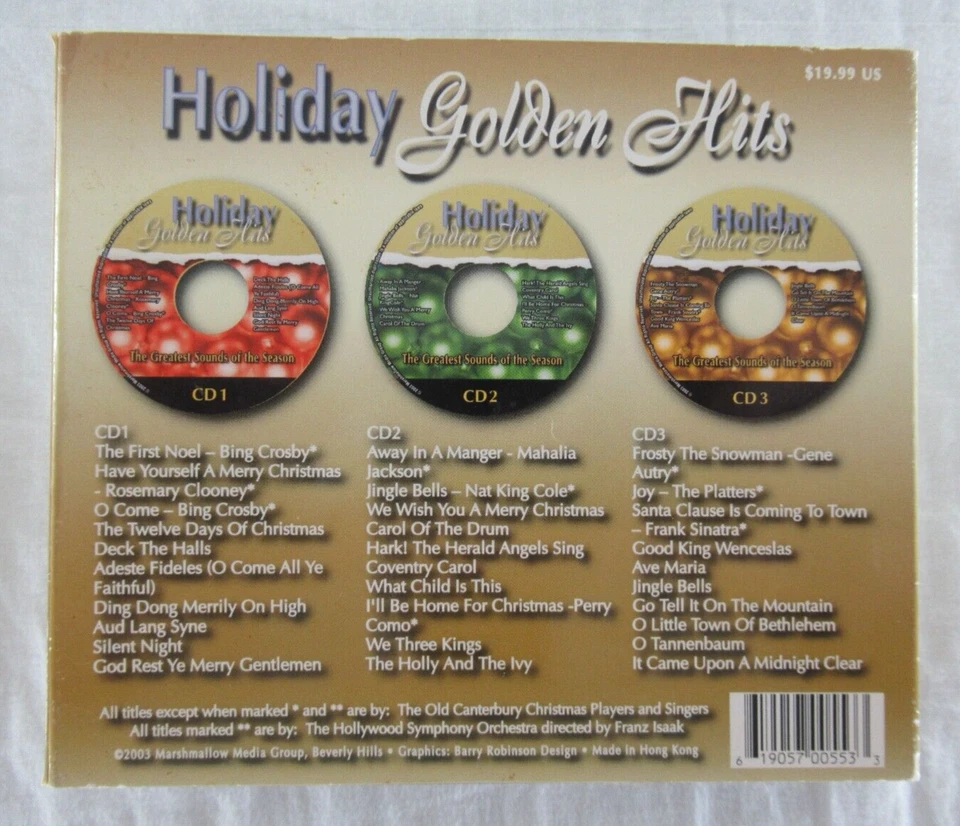 Holiday Golden Hits Christmas Songs 3 Disc CD Box Set + Christmas Voices CD 2003 Foto 3 de 4