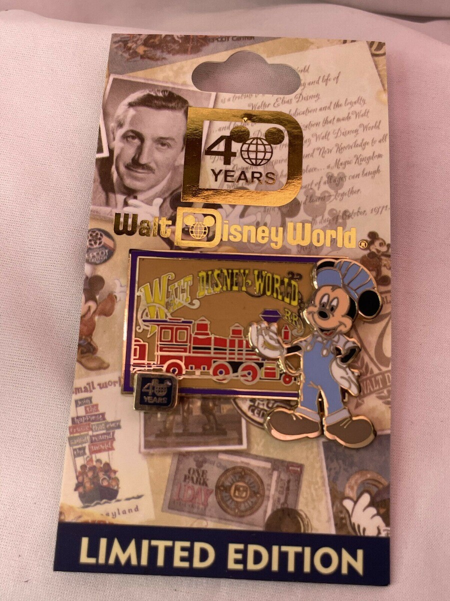 HTF LE OLD Disney Pin 40th Anniversary Walt Disney World Train
