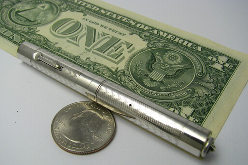 WAHL FOUNTAIN PEN SILVER FILLED CHATELAINE FOUNTAIN PEN Wahl Made in USA Used - Picture 19 of 19