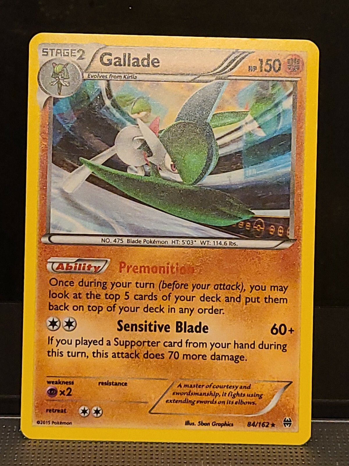 BREAKthrough Holo Rare Gallade 84/162 Pokemon Trading Card Light Play LP NM