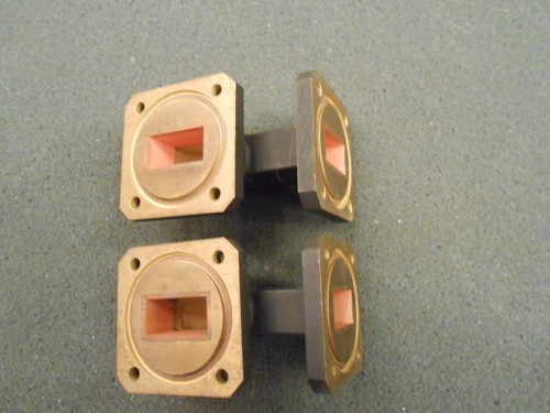 WR75 WAVEGUIDE H BEND 1 X 1.5" BOTH FLANGES GROOVED, COPPER/BRASS - Picture 5 of 5