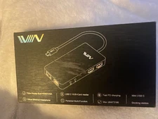 USB C Docking Station, IVIIN Quadruple Display Laptop black