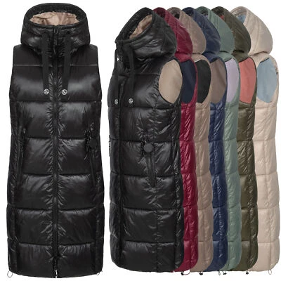 Sublevel Damen lange Steppweste Outdoor Weste warm gefüütert Bodywarmer S-XXL - Bild 1 von 2