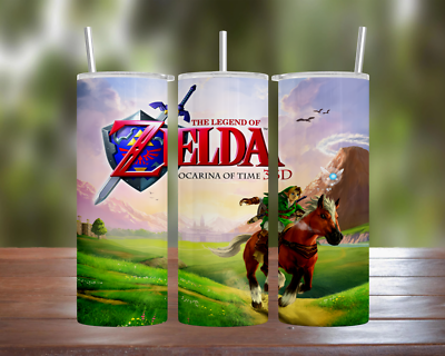 Zelda Ocarina of Time 3D 20oz 30oz Stainless Steel Tumbler Straw