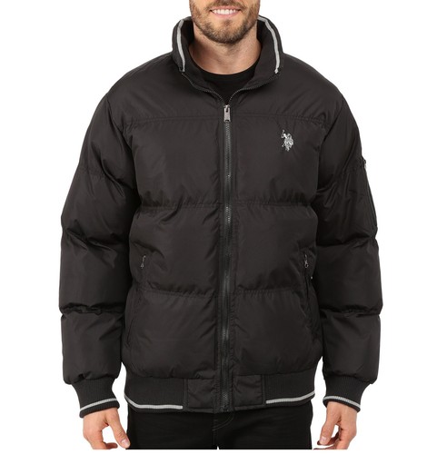 US Polo Assn Puffer Jacket Coat Striped 