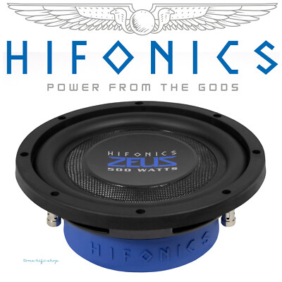 Hifonics ZST-8D2 250 500 Watt RMX MAX 20cm Flach-Subwoofer 2x2 Ohm Auto Woofer