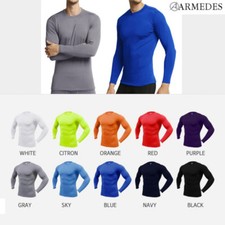ARMEDES Mens Skin Tight Compression Baselayer Activewear Long Sleeve Shirt AR52