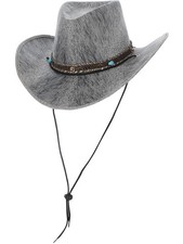 Smiffys Grey Western Distressed Cowboy Hat