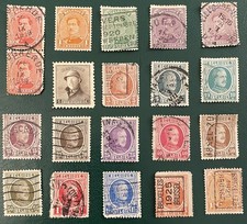 Belgium Stamps Used x20 1915-1927 Good Hinged Condition