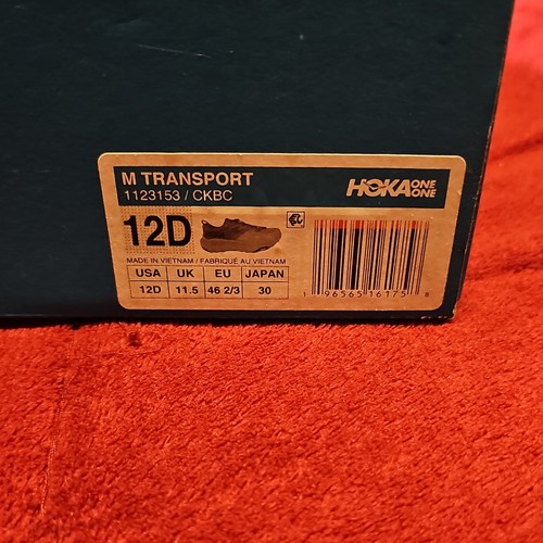 Hoka One One Transport Castlerock Black - Size 12D - Bild 9 von 9