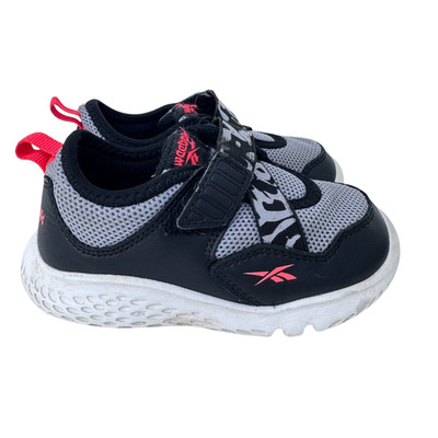 Reebok Weebok Flex Sprint Sneaker Unisex Kids Size 8 Black Low Top Rubber Sole
