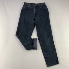 VTG Levi's 551 Relaxed Fit Tapered Leg Jeans Womens 6 Petite Black USA Made