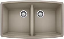 Blanco 440071 Performa 33" Undermount Double Basin SILGRANIT - Truffle