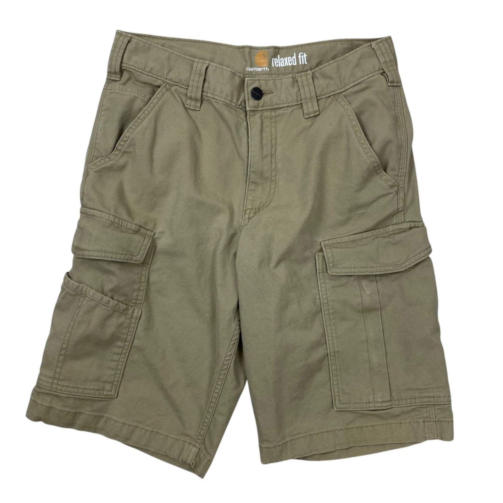 Carhartt Vintage Brown Canvas Cargo Shorts, Size 30 Mens