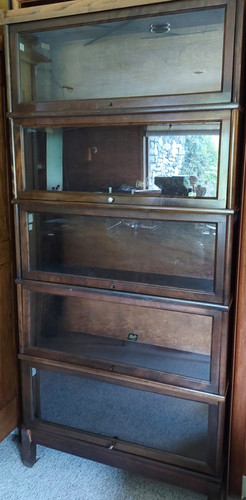 Vintage  hale herkimer Barrister Bookcase, Lawyer Cabinet, 5 tier Stacking