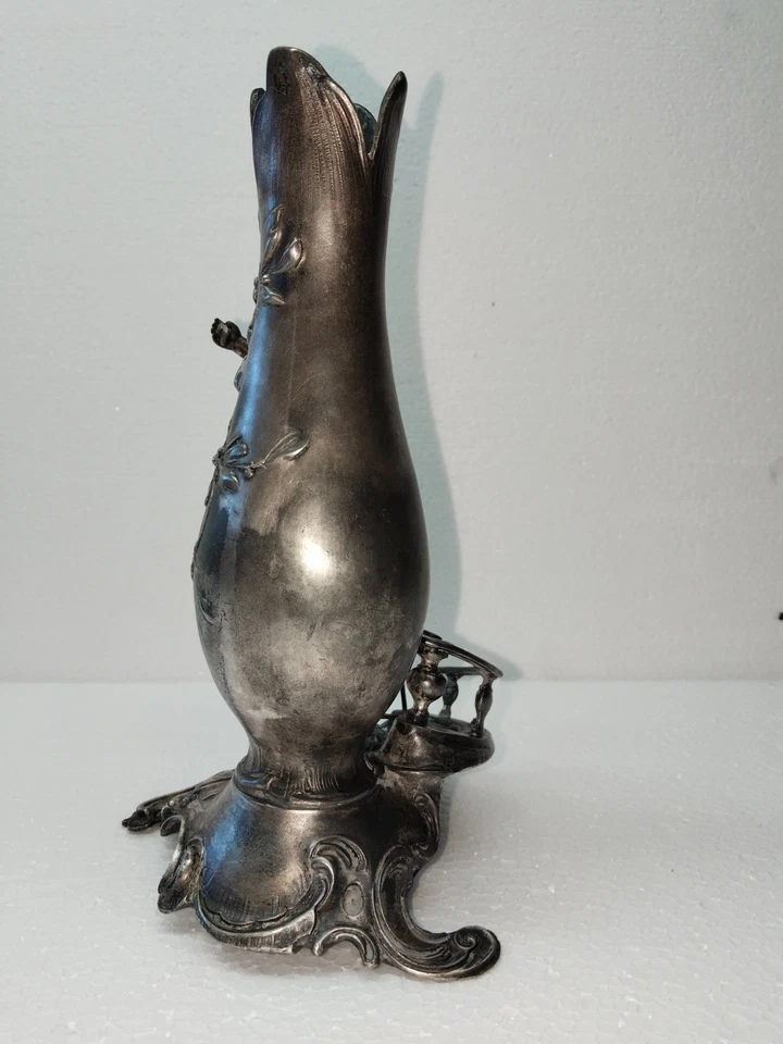 Jugendstil Vase Solifleur / mit Putto / Elfe, um ca. 1900 - Bild 4 von 4