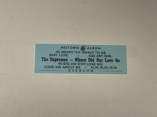 Jukebox 33 LP Title Strip Supremes Where Did Our Love Go