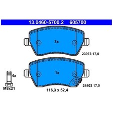 Satz Bremsbeläge Bremsklötze vorne für Opel Agila B H08 | 24638134
