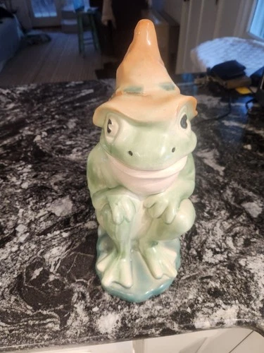 Very Rare McCoy Pottery HILLBILLY FROG COOKIE JAR