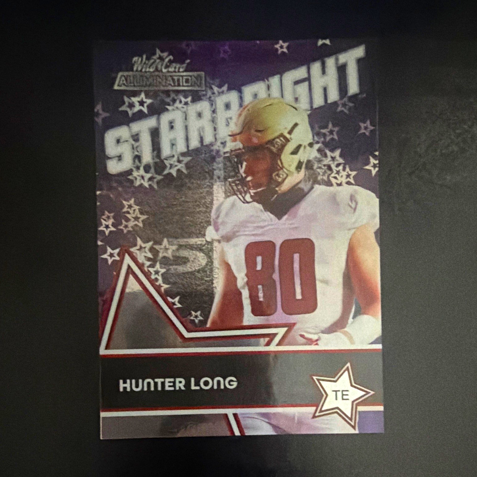 Wild Card 2021 Alumination Starbright Hunter Long Red Rookie #SB-34 Football