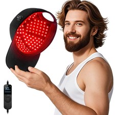 Laser Hair Growth Cap - Red Light Therapy Hat for Hair - LED Light - Black Color
