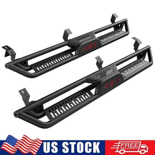 For 2005-2023 Toyota Tacoma Double Cab 6" Drop Running Boards Black Side Steps