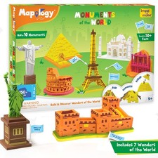 Imagimake Mapology Monuments of World 3D Puzzles for Kids 8-10 Learning