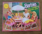 Vintage Barbie Backyard Patio Umbrella Picnic Playset #7750 1986 New SEALED