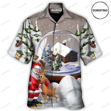 Christmas Santa Giving Christmas For Everyone Awesome Hawaiian Shirt
