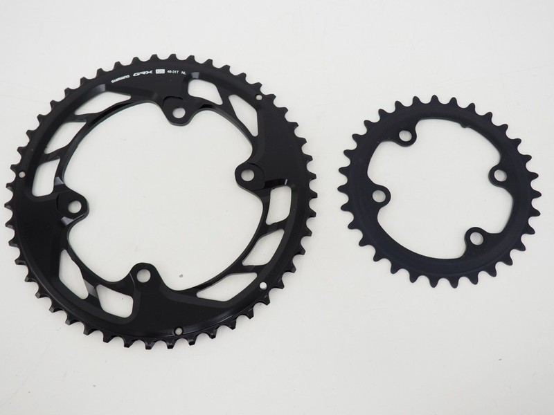 NEW! Shimano GRX FC-RX820-2 48/31 Tooth 2x12-Speed Gravel Bike Chaingring Set