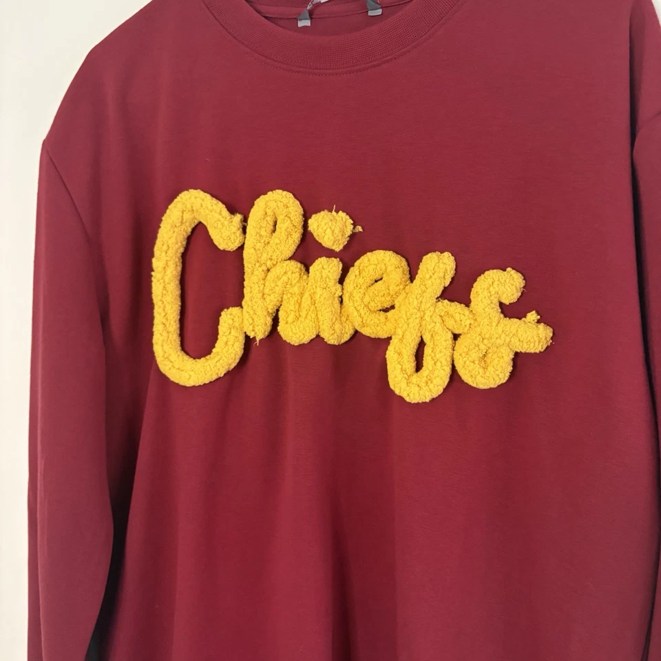 Sudadera para mujer mediana cuello redondo Kansas City Chiefs fútbol usado en excelente estado  Foto 4 de 4