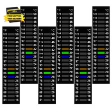 6 Pcs Fish Tank Thermometer Stick On, Adhesive Aquarium Thermometer Strip, Digit