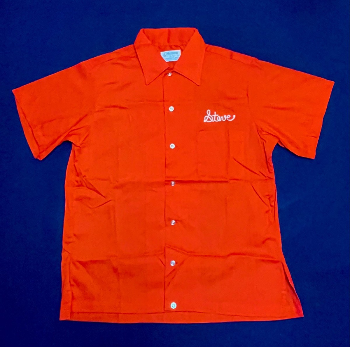 Vintage 70's 80's Chain Stitched Bowling Shirt Hilton tag Wombats