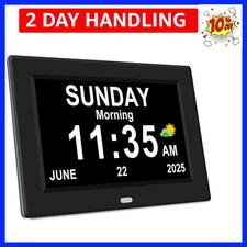 Clock with Day and Date for Elderly, 7" Large Display Digital Calendar Day Cl...