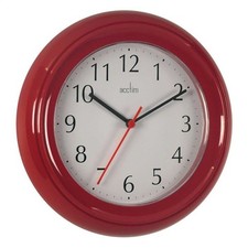 Acctim Wycombe Kitchen Bathroom Bedroom Office Round Analogue Wall Clock Quartz
