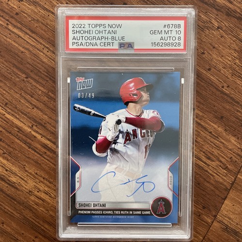 2022 TOPPS NOW 🔥 SHOHEI OHTANI 🔥- AUTO 03/49 - PASSES ICHIRO TIES RUTH! PSA 10
