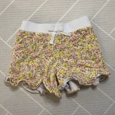 Janie and Jack Floral Ruffle Hem French Terry Short Girl  s Size 4