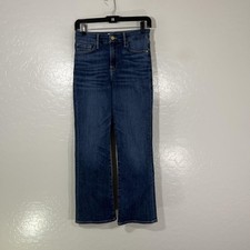FRAME Le Crop Mini Boot Jeans Womens 27 Blue Med Wash Slim Stretch 27x26 Denim