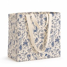 Large Tote Bag, Reusable Floral Shopping Bag with Inner Pockets