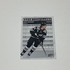 Jack Hughes Devils 2023 Stat Box Fillers Upper Deck SB-14
