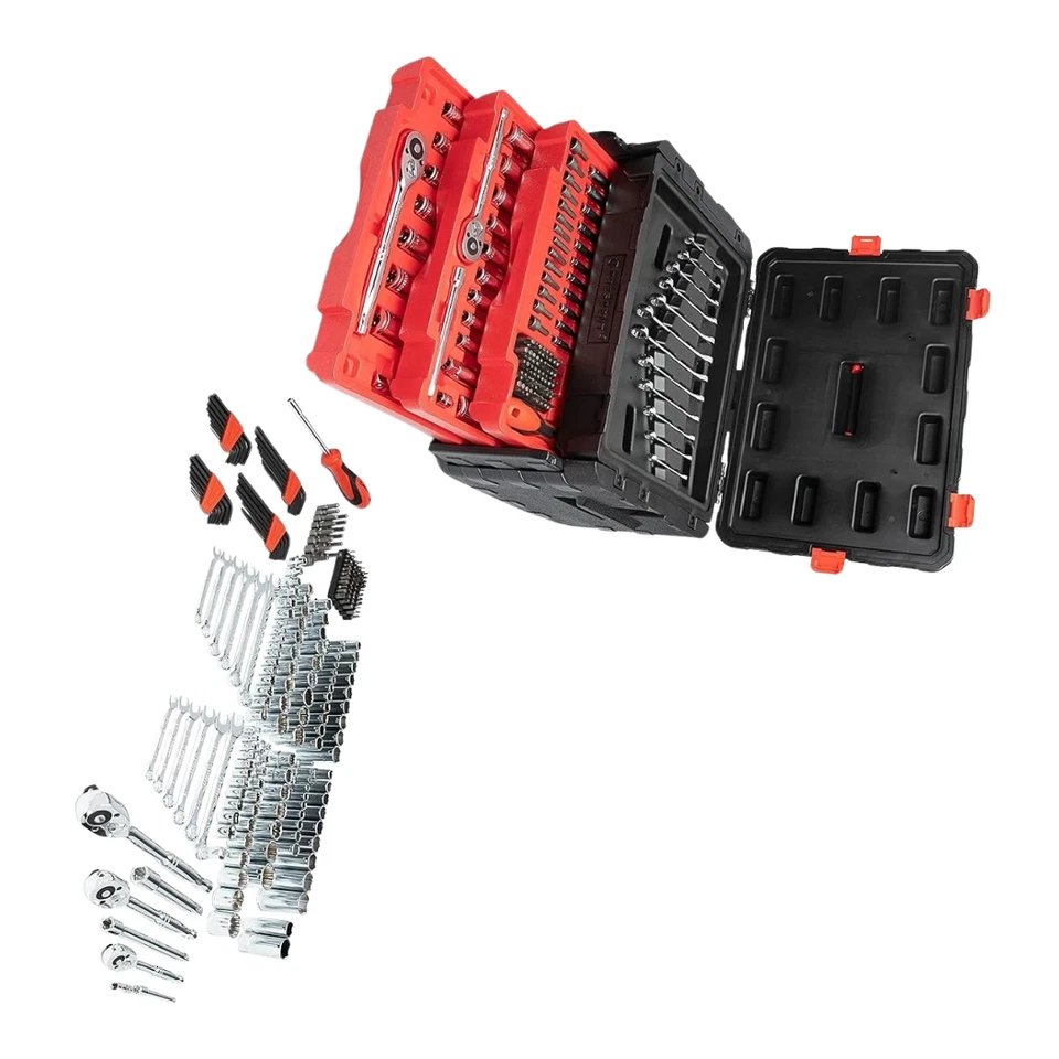 Crescent 229 1/4", 3/8" y 1/2" Juego de herramientas manuales mecánicas de accionamiento con 3 cajones Foto 4 de 4