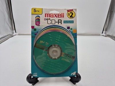 Maxell Color CD-R Data 5 Pack- Music Photos - 80mins 700mb -  Sealed packaging