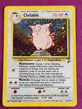 Pokémon 1999 TCG Clefable Base Set 2 Holo Unlimited Rare Card #5/130 with Swirl on eBay