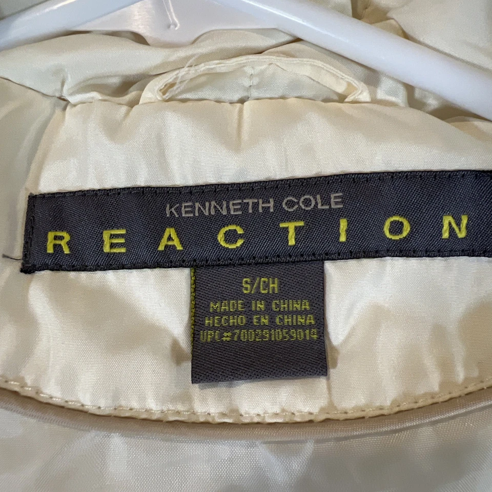 Kenneth Cole Reaction Down Puffer Vest Blend Ivory Cream NWT Womens Size Small - Image 3 of 4