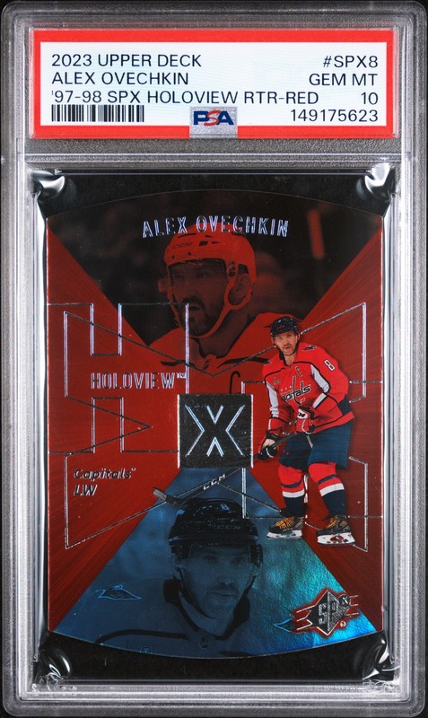 2023 UD EXTENDED SERIES 1997-98 SPX HOLOVIEW RETROS ALEX OVECHKIN 100/250 PSA 10