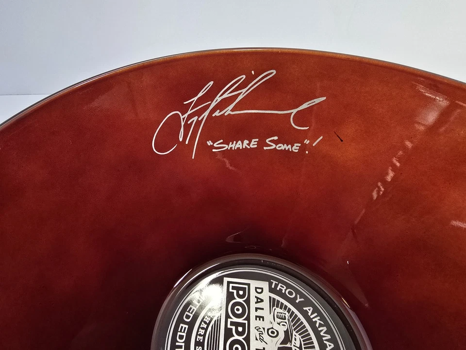 Dale & Thomas Glass Popcorn Bowl Ltd 2008 Troy Aikman & Joe Buck Foto 4 de 4