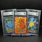 1999 Pokemon Topps First Movie Bulbasaur, Charmander, Squirtle TRIO CGC 10