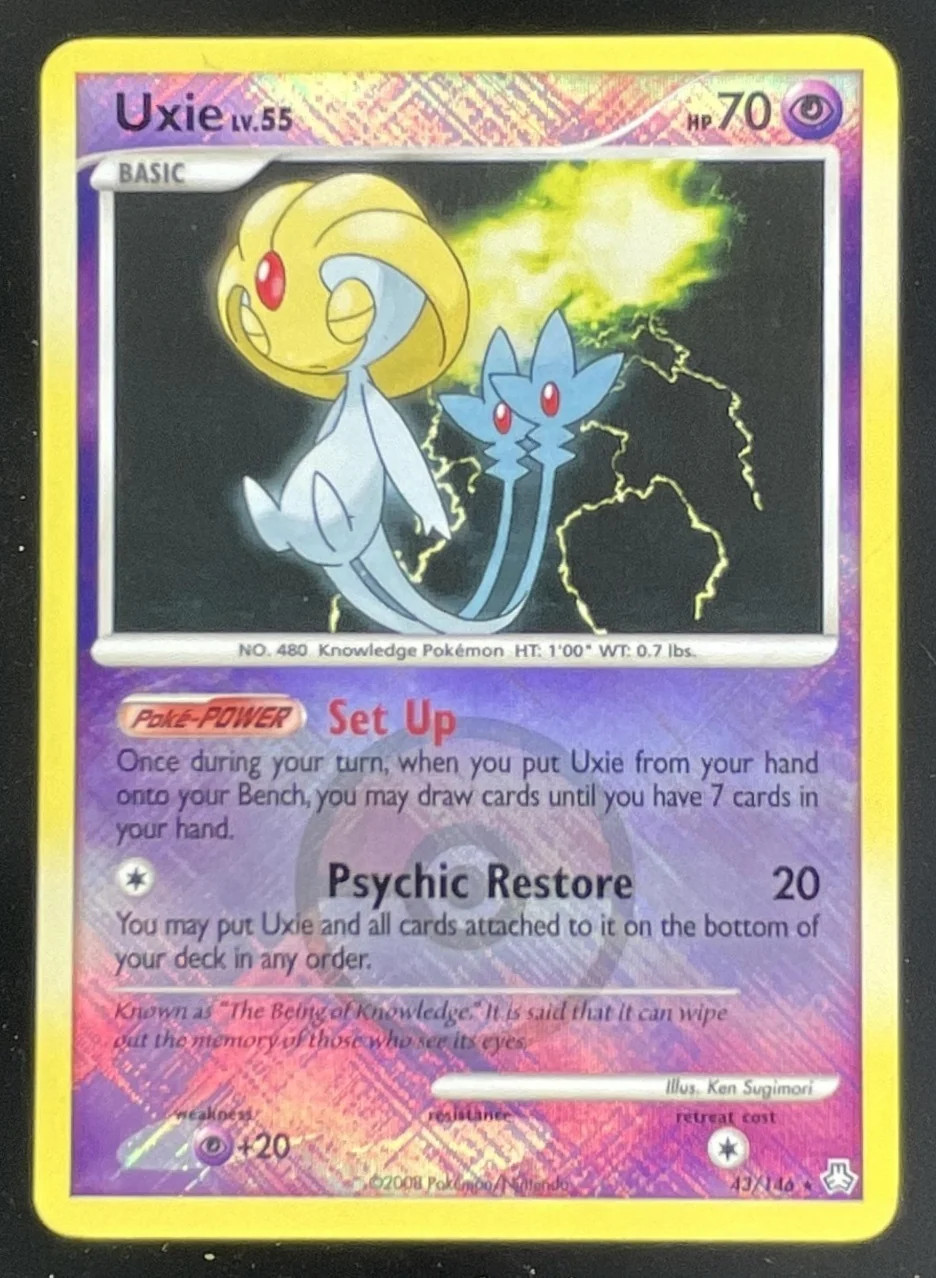 2008 Pokemon Diamond & Pearl Legends Awakened Reverse Holos #43/146 Uxie