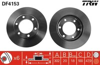 2X TRW Bremsscheibe DF4153 FüR Land Cruiser Toyota 80 Hardtop Pick Up RJ70_ LJ70