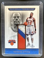 2016-17 Panini National Treasures Patrick Ewing Retro Patch Bronze #/25 Knicks